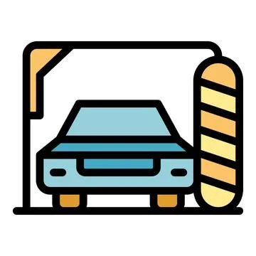 Car auto brush icon vector flat Stock Illustration