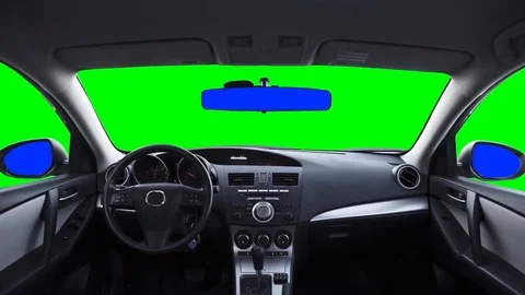 Car Auto Interior Green Screen 3D Rendering Animation Vidéo 86425259