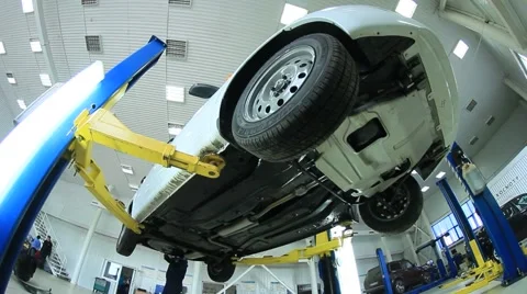 Car in the auto service Stock Footage 47983373