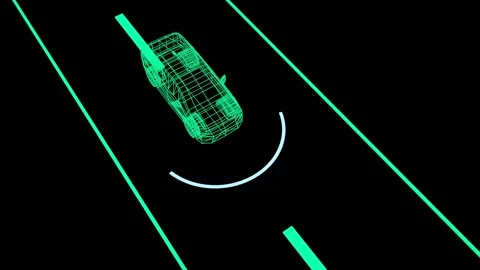 Car autopilot Stockbeeldmateriaal 102298598