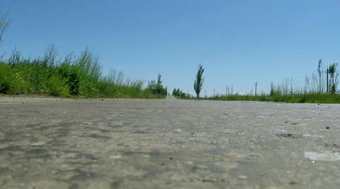 The car on bad pavement Stock Footage 51056646