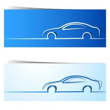 Car banner Stock Illustration