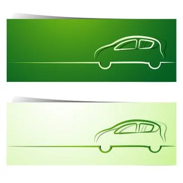 Car banners Stock Illustration
