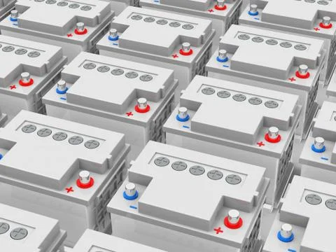 The car batteries Stock Illustration