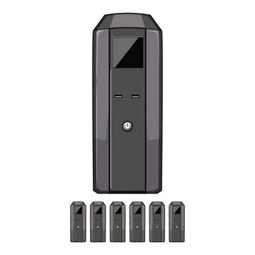 Car battery backup cartoon vector graphic Stock Illustration