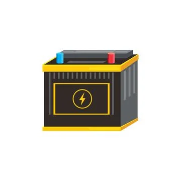 Car battery cartoon vector element concept design Stock Illustration