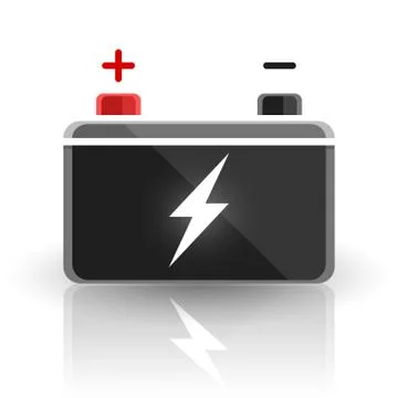Car battery charge on white background Stock Illustration