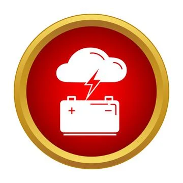 Car battery charging icon symbolizing electric power Stock Illustration