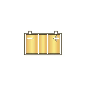 Car battery computer symbol Stock Illustration