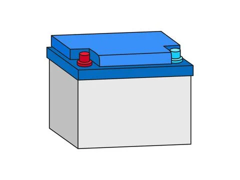 Car battery in flat style Stock Illustration