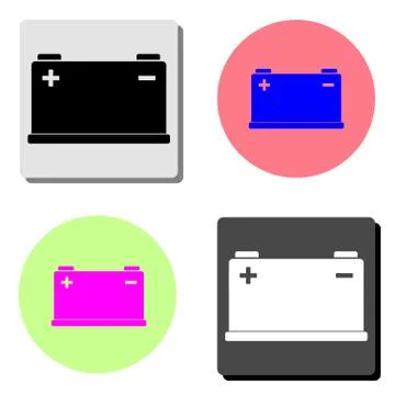 Car battery. flat vector icon Stock Illustration