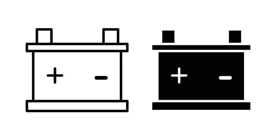 Car Battery icon bundle for website design projects Stock Illustration