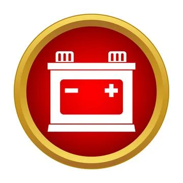Car battery icon generating power and electricity symbol Stock Illustration