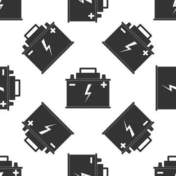 Car battery icon pattern on white background. Vector Illustration Stock Illustration