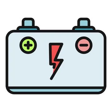 Car battery icon representing electric power and energy Illustrazione stock