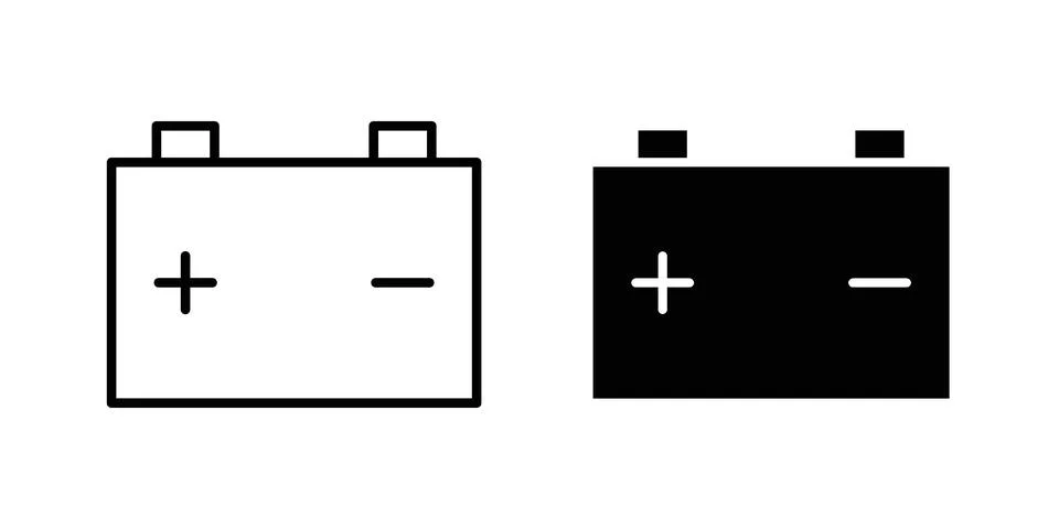 Car Battery icon for web projects Stock Illustration