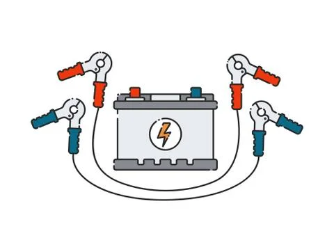 Car battery. Stock Illustration