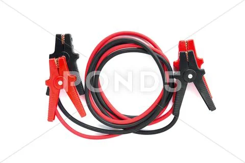 Car battery jumper cables Stock Photos