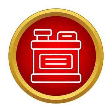 Car battery line icon symbolizing vehicle power Illustrazione stock