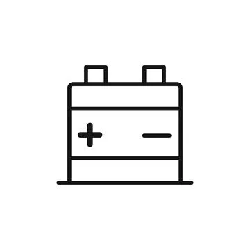 Car battery logo sign vector outline Stock Illustration