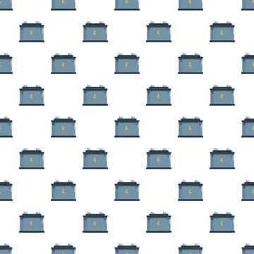 Car battery pattern seamless background charging electric power 库存插图