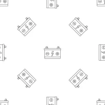 Car battery pattern seamless vector Illustrazione stock