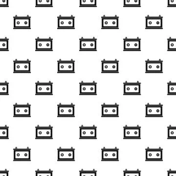 Car battery pattern seamless vector Stock Illustration