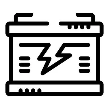 Car battery providing electrical current for vehicle Stock Illustration