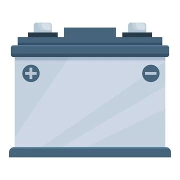 Car battery providing electrical power for starting engine Stock Illustration