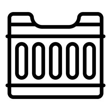 Car battery providing electrical power for vehicle systems Illustrazione stock