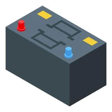 Car battery providing power for engine starting and electronics Stock Illustration