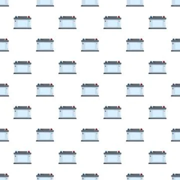 Car battery repeating pattern representing automotive power storage 스톡 일러스트
