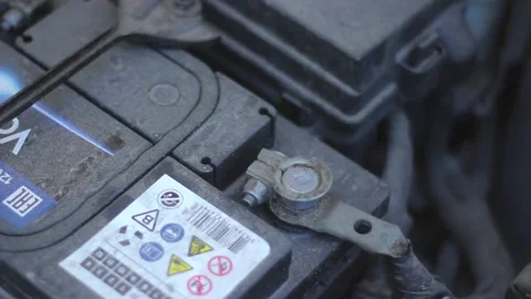 Car battery, saw. Stock Footage 134122038