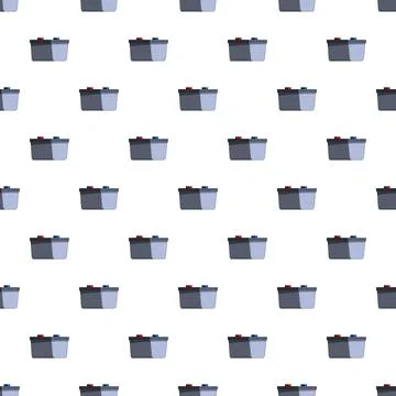 Car battery seamless pattern creating energy background Stockillustratie