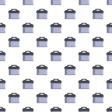 Car battery seamless pattern representing automotive energy theme イラスト素材