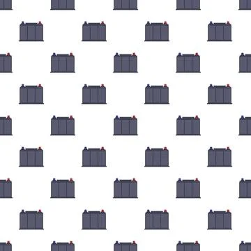 Car battery seamless pattern representing automotive power storage Illustrazione stock