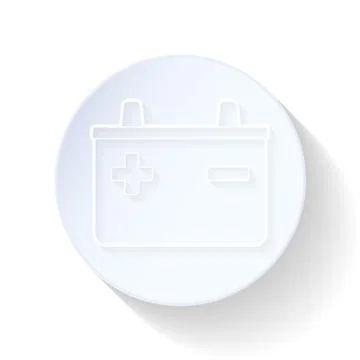 Car battery thin lines icon Stock Illustration