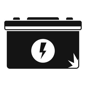 Car battery trash icon simple vector. Waste rubbish Stock Illustration
