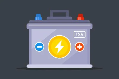 Car battery on a white background. Stock-Illustration
