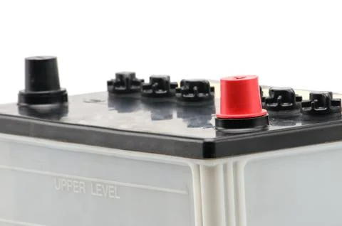 Car battery on a white background Stock Photos