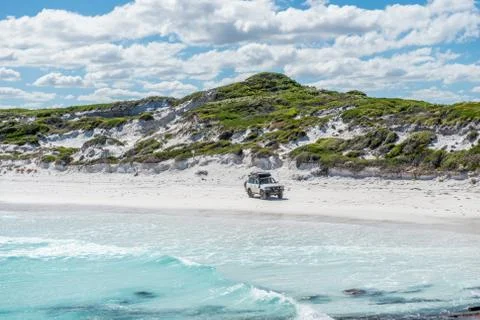 Car on the Beach Stock Photos