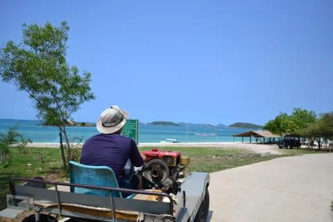 Car on the beach Foto stock