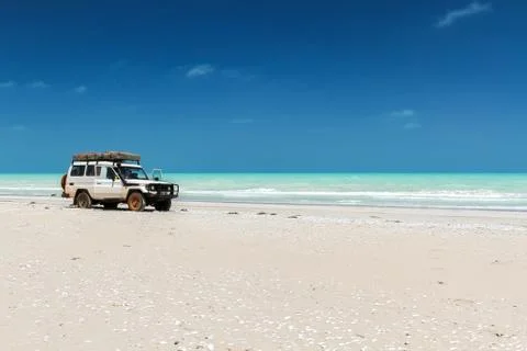 Car on the beach Stock Photos