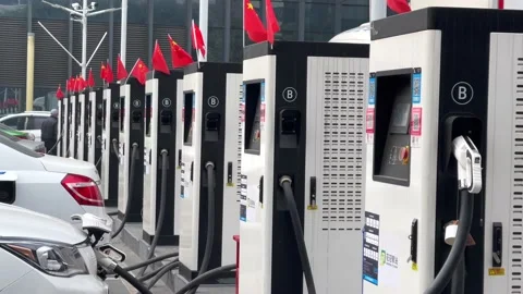 The car is being charged Stock Footage 170833470