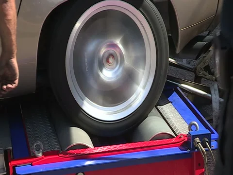 Car being tested on dynamometer 스톡 동영상 58558030