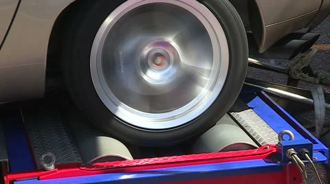 Car being tested on dynamometer 스톡 동영상 58558035
