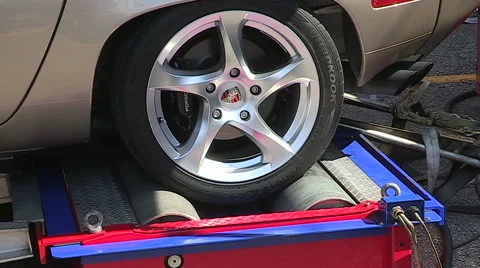 Car being tested on dynamometer 스톡 동영상 58558060