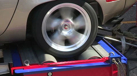 Car being tested on dynamometer 스톡 동영상 58558071