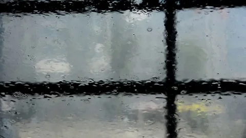 Car being washed in automatic carwash, view from inside Stock Footage 76166257