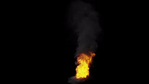 Car On Big Fire Overlay - High Quality Stock Footage Stock Footage 310737629